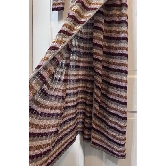 NWT Misa Stripe Metallic Front Slit Maxi Dress Size S - Picture 4 of 10